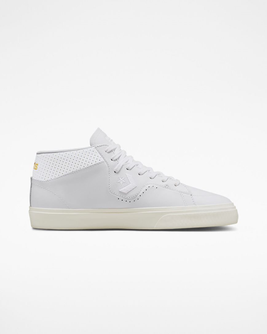 Bascheți Barbati Converse CONS Louie Lopez Pro Mono Piele Albi | RO AFSUO483